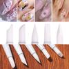 YIKOOLIN 5PCS Dual-Head Nail Art Silicone Brush Dotting Pen Set Nail Art Dotting Painting Tips Manicure Tools Brush Pen Art