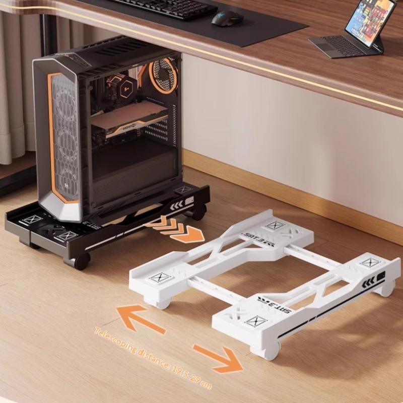 Supporto per CPU Staffa Regolabile Supporto per PC Carrello Supporto Mobile per Tower del Computer Con Ruote Girevoli Supporto Regolabile per Desktop