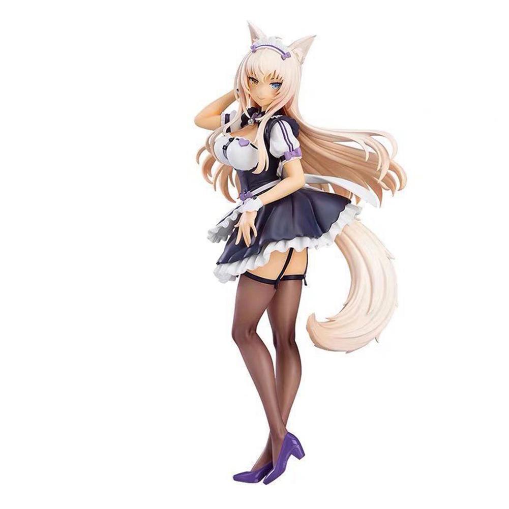 Anime-Spielzeugfigur Kokosnussfigur Schönes Dienstmädchen-Outfit Actionfigur Azuki-Figur Süßes Katzenmädchen Modellkollektion Anime-Geschenke