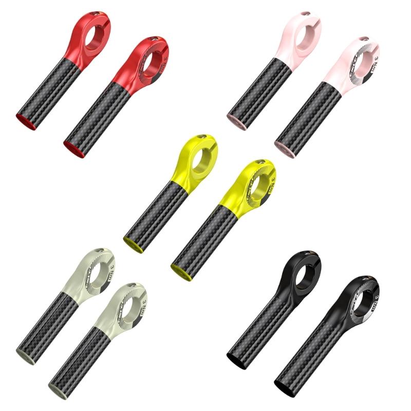 1 Pair Ergonomic Design 22.2mm Cyling Bike Mountain Bike Handlebar Grips Ends Carbon Fiber Handlebar Ends Bar Grips Ends