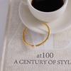 Yori High Quality Stainless Steel Marquise White Zircon Open Bracelet Bangle Waterproof Texture Personalized Unisex Jewelry Bijo