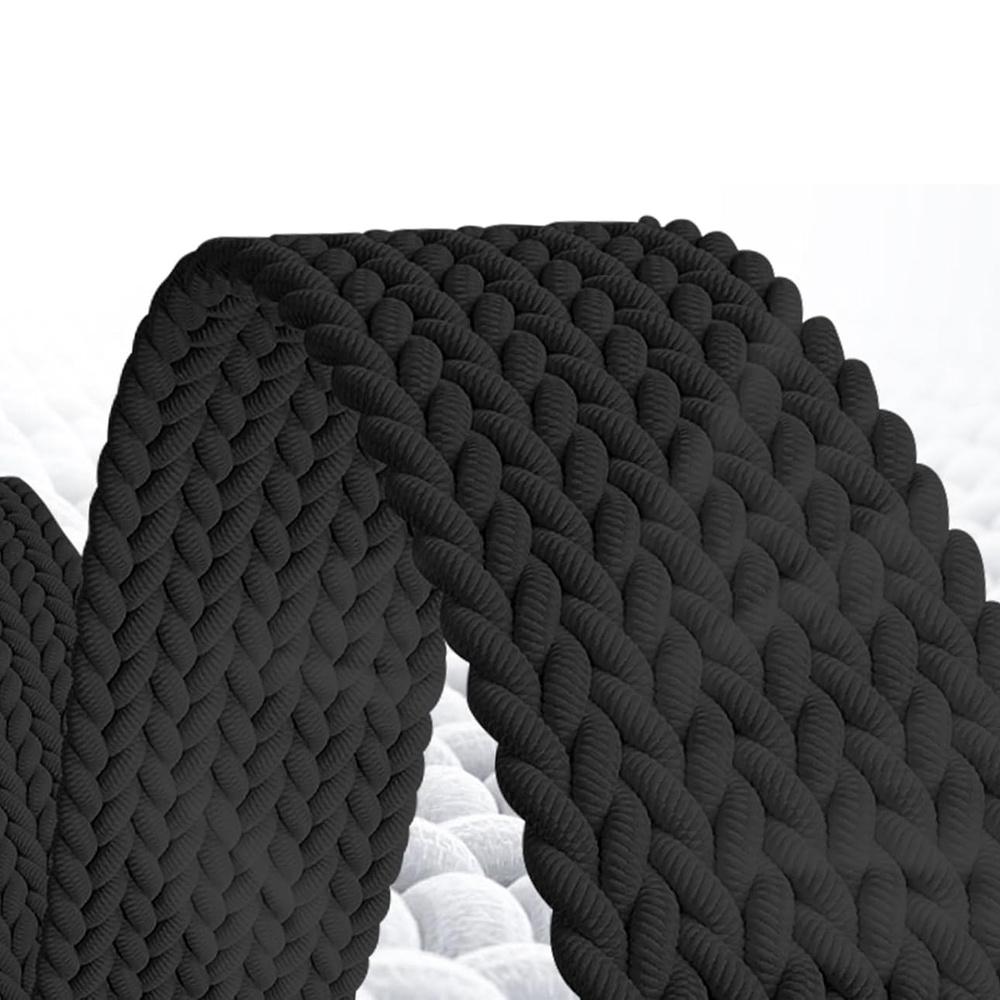 Braided Nylon Strap with Buckle for Apple Watch 1/2/3/4/5/6/7/8/9/10/11/SE 38/40/41/42mm - Black