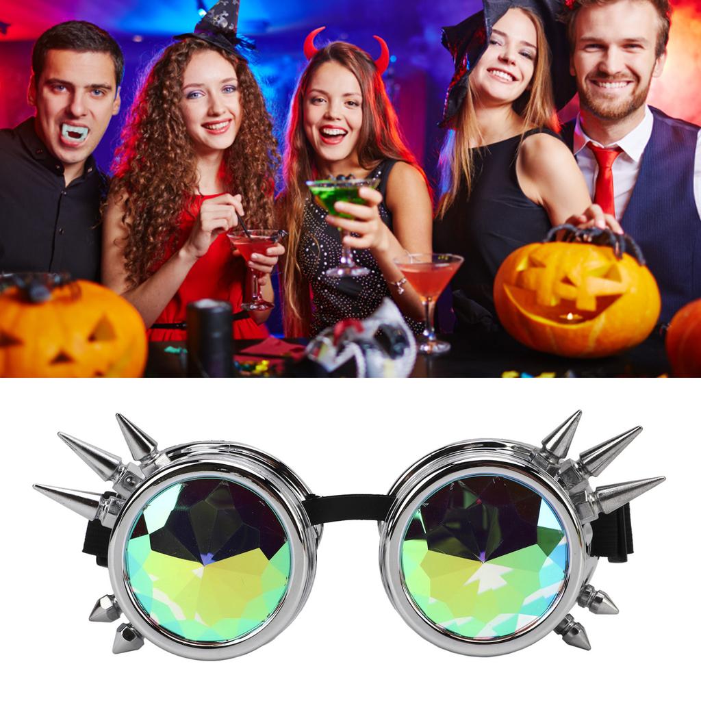 Steampunk Goggles Retro PC ABS with Elastic Band Kaleidoscope   Glasses for Party