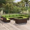 Day and Night - Day and Night Garden Furniture Set 13 Pieces and Brown Synthetic Rattan Cushions