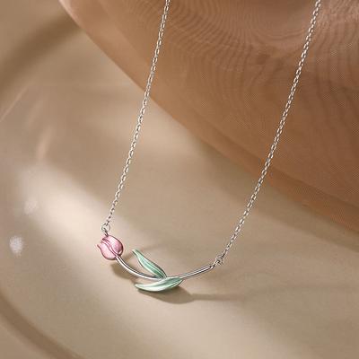 Tulip Necklace, Female Minority Design, Summer Neck Chain, New Year's Fashion Collar Chain