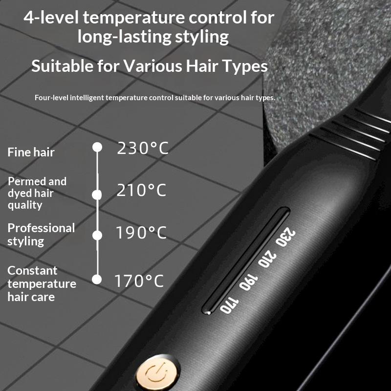 Piastra e Arricciacapelli Portatile da Uomo Doppio Uso Viaggio Ceramica Riscaldamento Rapido Capelli Corti Strumento di Styling da Viaggio