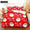 Red Christmas Bedding Set Duvet Cover Set 3d Bedding Digital Printing Queen Size Bedding Set Fashion Design