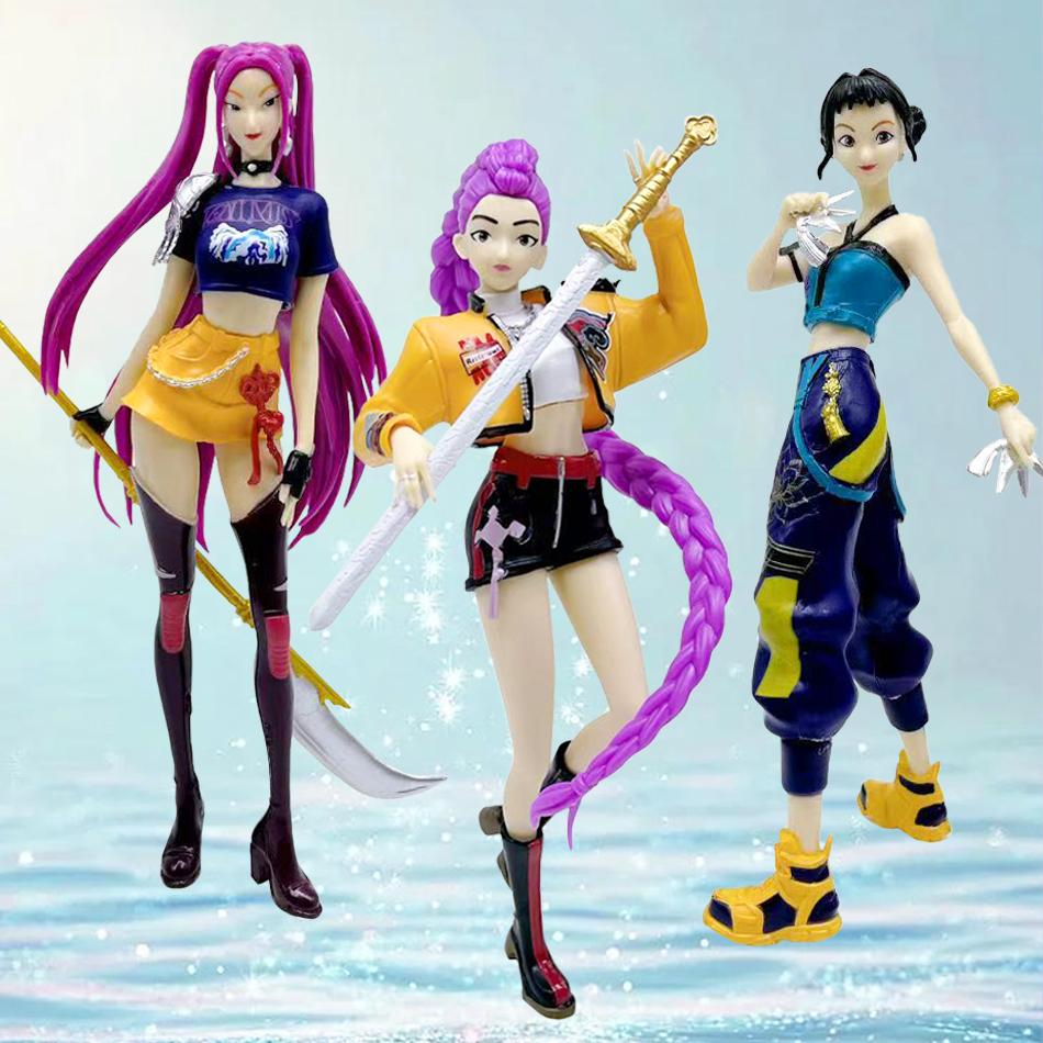 K-pop Girls Anime Figure Toys PVC Movable Joints Action Figure Rumi Mira Zoey Model Dolls Kids Birthday Decoration Toy Gift