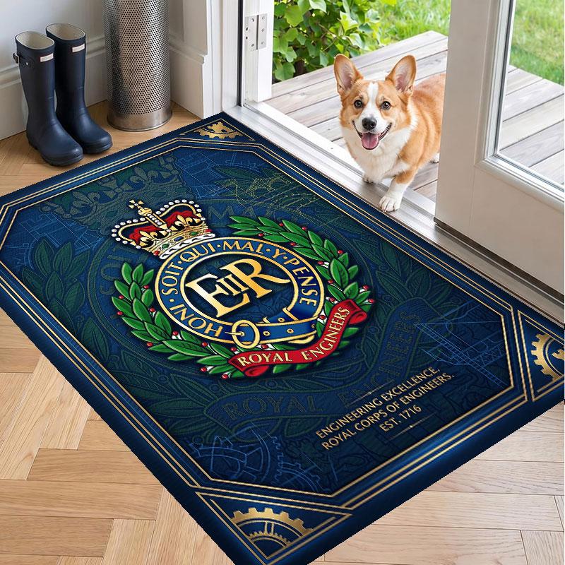 Soft Floor Carpet Royal Engineers A.F.C Pattern Area Rug Decorative Mat For Home Room Decoration
