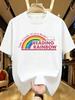 Wds0131reading Rainbow Book Graphic Plus Size Unisexs Printed Crew Neck Tshirt Summer Casual Short Sleeve Top Street Style