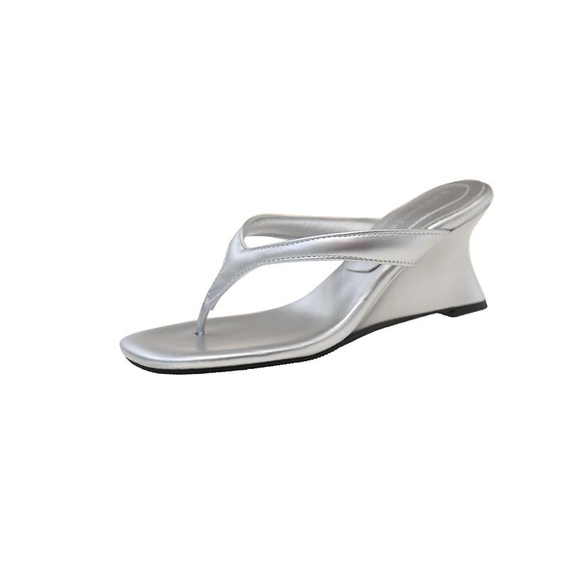 Women's Platform Flip-flops with Open Toes, Stylish High-heeled Shoes, New Design
