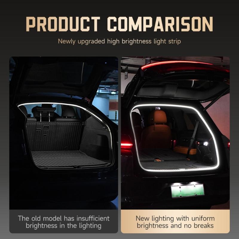 Multi Color Changing LED Atmosphere Light for Automotive Trunk with Auto Welcome Feature Waterproof Design Easy Install