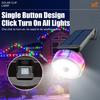 Solar Wall Light Motion Sensor Rotatable Design Built 1800mAh Battery Waterproof Color Changing String Outdoor Yard Decoration