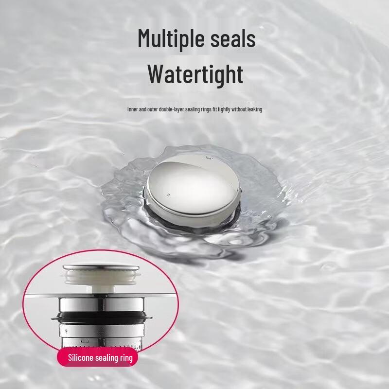 LISM Washbasin Drain Stopper & Anti-Clogging Filter (2-Pack)