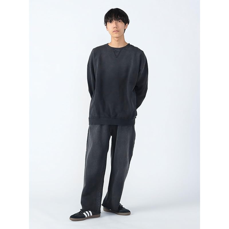 [Beams Heart] Pants GMS Wide Straight Cotton Urake Men's BLACK L