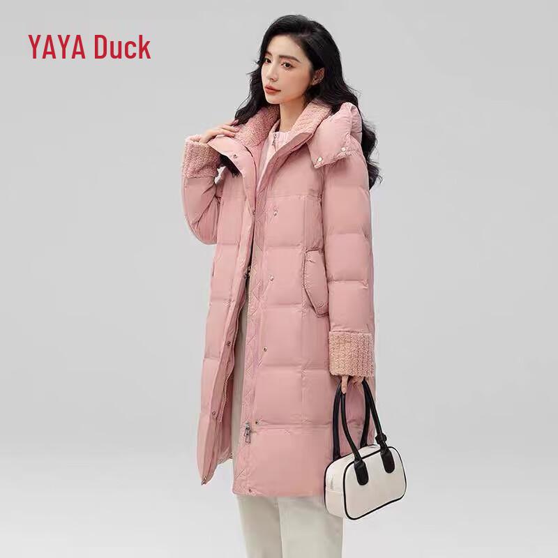 

Женская модная куртка-пуховик средней длины с капюшоном M