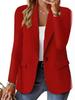 Women's Autumn/Winter Long-Sleeve Solid Color Cardigan Blazer Jacket - 2025 Trend