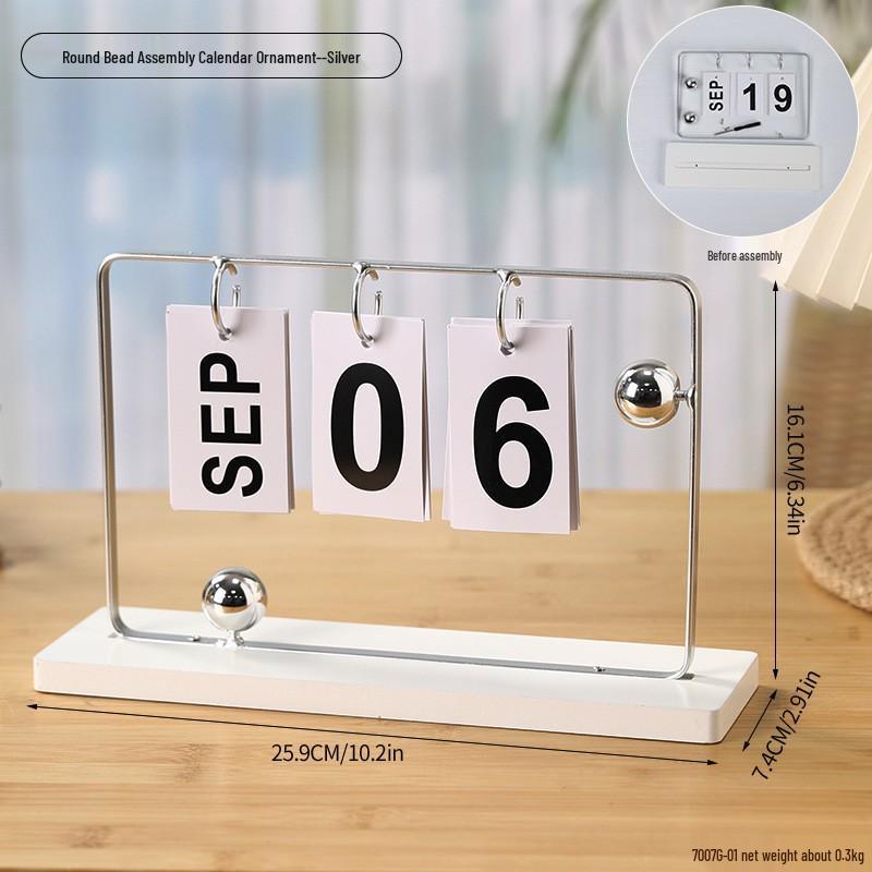 Simple Wood Flip Calendar: Perpetual Desk Ornament & Photo Prop