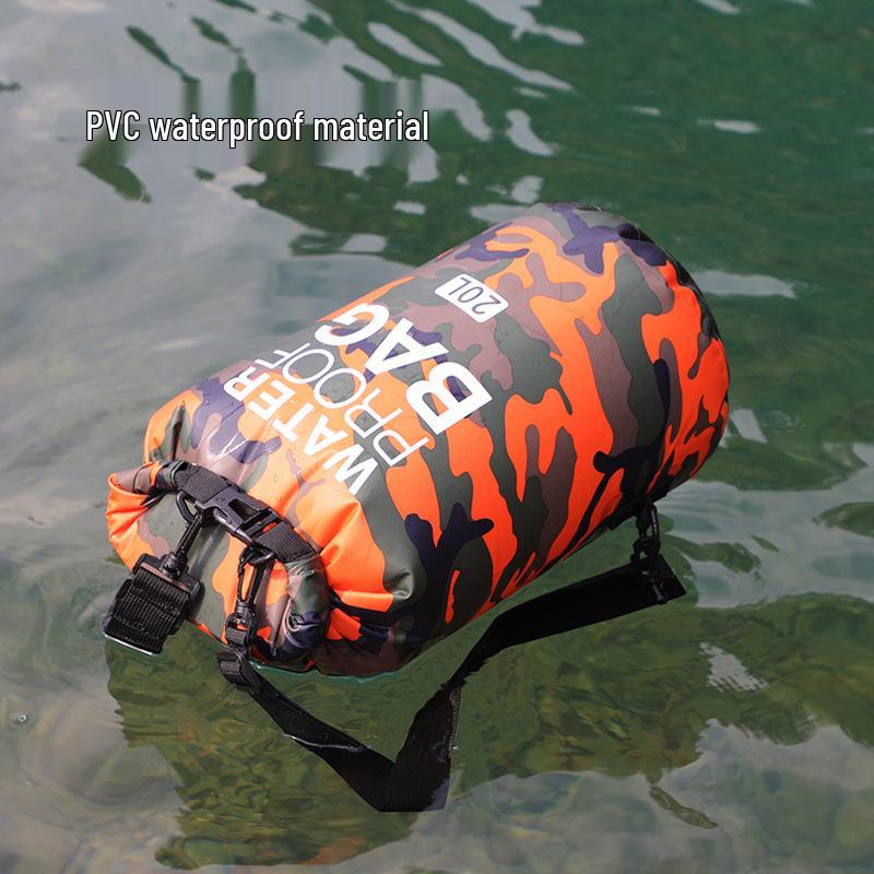 Outdoor Camouflage Waterproof Cycling Bag - Multifunctional Barrel Design with Single and Double Shoulder Straps