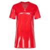 Womens Waterproof Sleep Dress V Neck Short Sleeve Side Split Loose Mini Dress Oversized T-Shirt