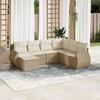 VidaXL Garden Lounge Set with Cushions 7 Pcs, Patio Sofas, Patio Furniture Set, Outdoor Furniture, Beige 3254035