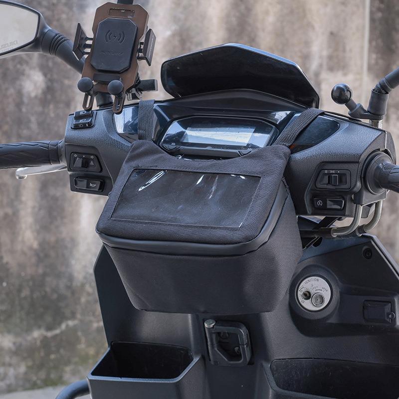 Motorcycle Waterproof Handlebar Bag Front Touch Screen Portable for Vespa Hiking Cycling Travel Satchel Fanny Pack Waist Bag