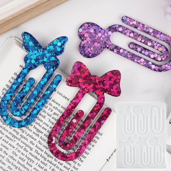 Resin Bookmark Mold Butterfly Heart Star Shapes DIY Paperclip Mold