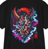Cyberpunk Oni Demon T-Shirt Black Zero District Japanese Streetwear Back Print