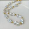 Natural Baroque Pearl Bus Bracelet Necklace Set Irregular Special-shaped Pearl Exaggerated Style Fashion Temperament Women
