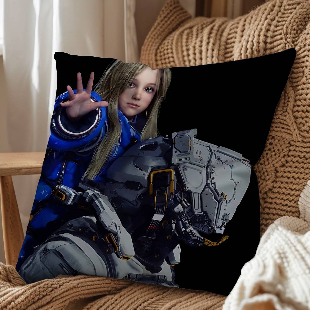 

cool game Diana Pragmata Hugh Cushion Cover Suitable For Sofa Car Bedroom Office Cushions Decorative Pillow Case 45x45 cm