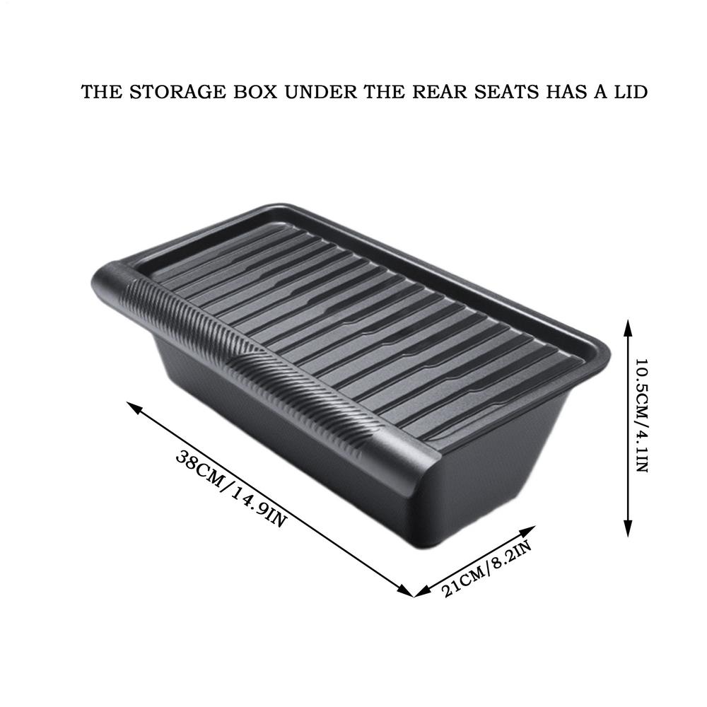 For New Version Of Tesla Model Y Under Seat Storage Organizer Waterproof Storage Bin Vehicle Accessories Under Seat Tray For