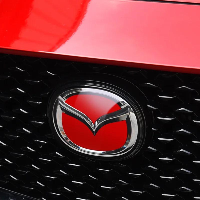 104mm 140mm Car Front Bonnet Hood Rear Trunk Tail Bumper Emblem Badge Logo Sticker Auto Exterior Accessories for Mazda 3 5 6 7 8