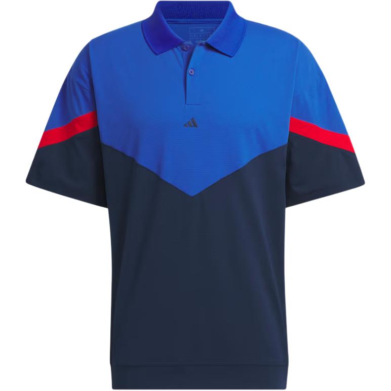 Adidas Ultimate365 Color Block Loose Breathable Comfortable Short Sleeve Polo Shirt Men Polo Shirts Royal-Blue IY5552