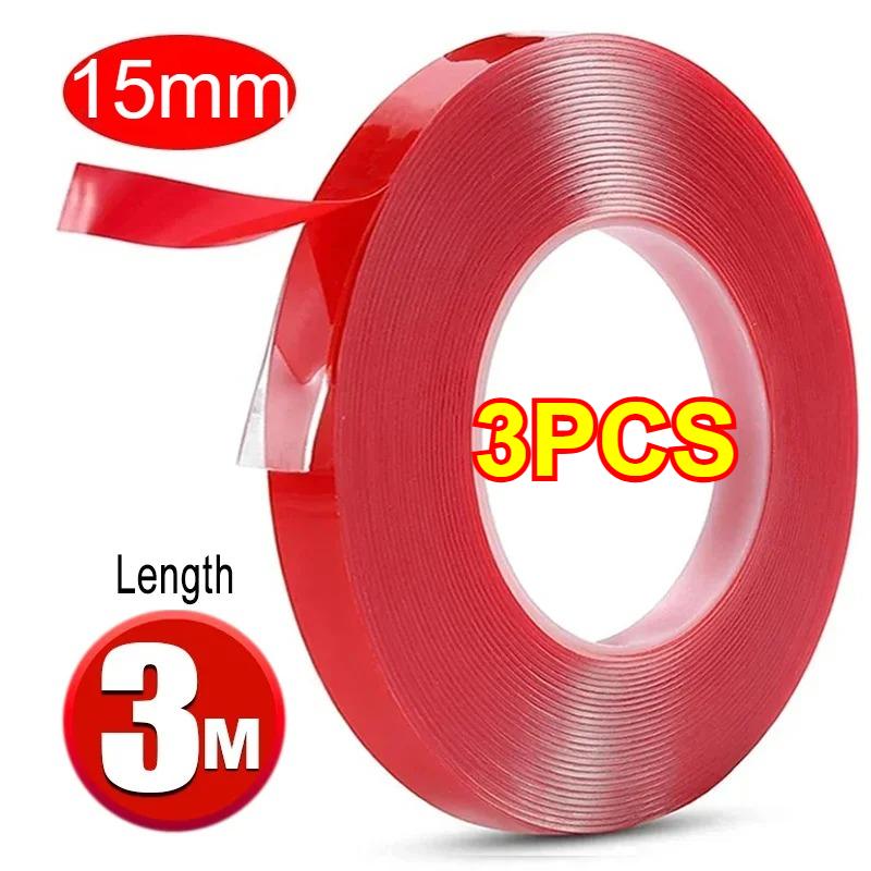 Car Strong Double Sided Adhesive Stickers Tape Nano Transparent Reusable Waterproof Auto Tape Clean Tools Car Protect Sticker