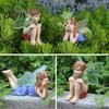 Whimsical Decor for Potted Plants 2Pcs/Set Boy And Girl Fairy Statues, Resin Miniature Figurines, DIY Craft Supplies Dioramas Cute Mini Figures