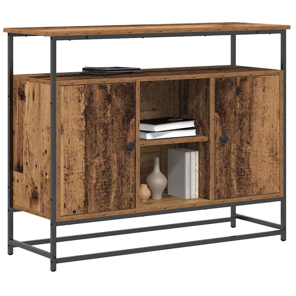 Rustic Wood Sideboard 100 x 35 x 80 cm Engineered Wood