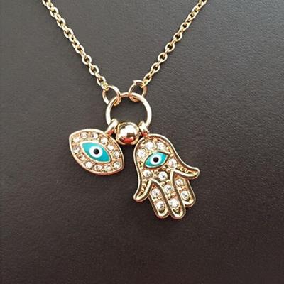 Fatima Palm Halskette Evil Eye Hamsa Hand Kette Anhänger Schmuck für Frauen