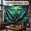 Octopus Sea Life Theme Throw Blanket Custom Name Text Personalized Blanket Soft Cozy Blanket for Home Sofa Bed