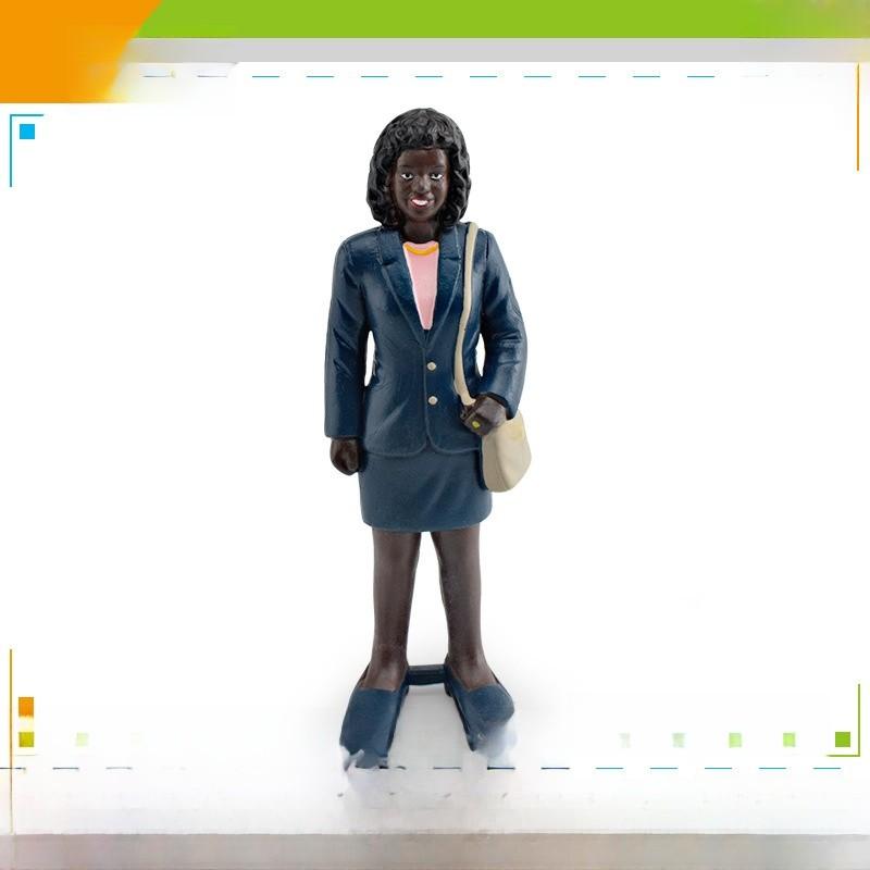 African American Family Model Pvc Collectible Figures For Gift And Display