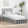 Bed Frame with Shelf Grey Sonoma 75 x 190 cm Engineered Wood