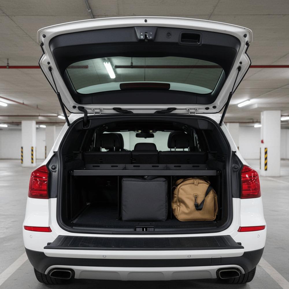 3pcs Sturdy Locking System Cargo Divider Adjustable Trunk Organizer Luggage Holder Automotive Cargo