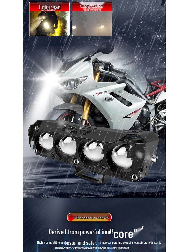 High-Intensity LED Motorcycle & E-Bike Laser Paving Headlight