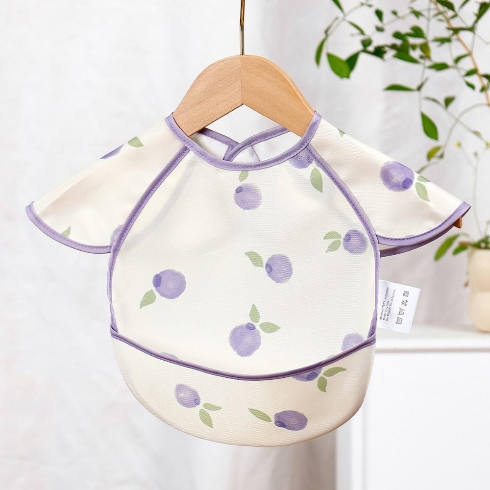 

Sleeveless Design Feeding Bib Reusable Fabric Full Body Cover Bib Toddler Feeding Style C