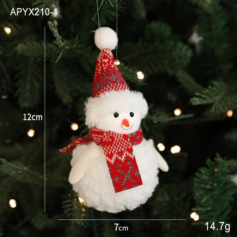 Weihnachten Plüsch Schneemann Anhänger Weihnachtsbaum Hängend Lieblich Schöner Anhänger Szene Dekorieren Weihnachtsbaum Hängende Ornamente