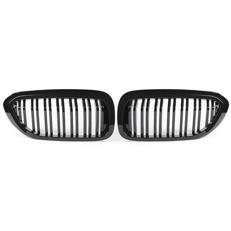 For BMW 5 Series G30 G31 G38 With Glossy Black Grille Modification 5 Series Double Bar Grille 2018- Piano Black