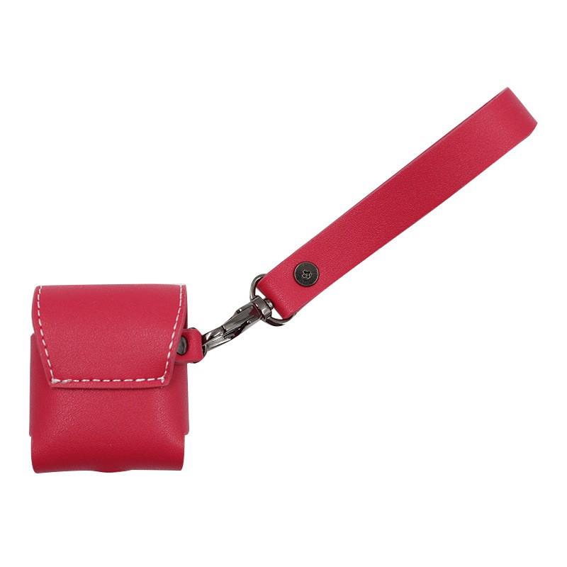 PU Leather AirPods Protective Case with Portable Anti-lost Lanyard