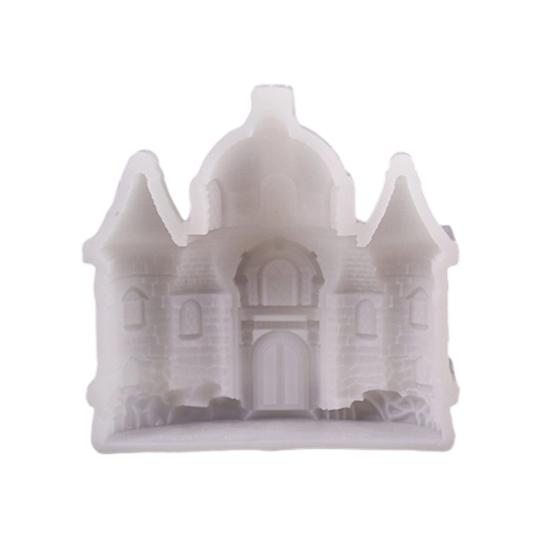 European Castle Candle Mold Silicone Soap Wax Making Mold Flexible Reusable Gypsum Concrete Mold for Home Decor Parties Weddings