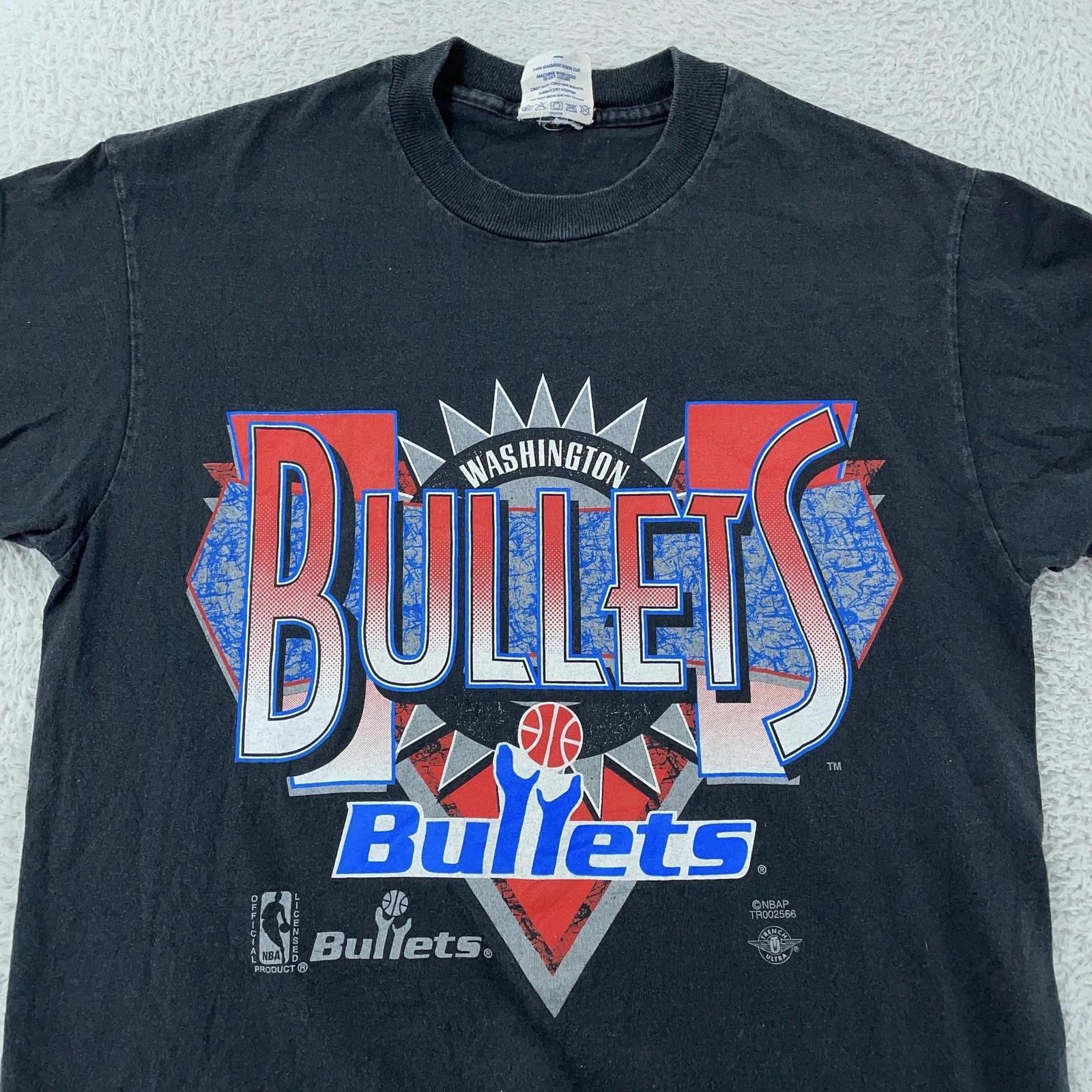 Vintage Washington Bullets Shirt Tee Small/Medium NBA Basketball Made USA 90s M