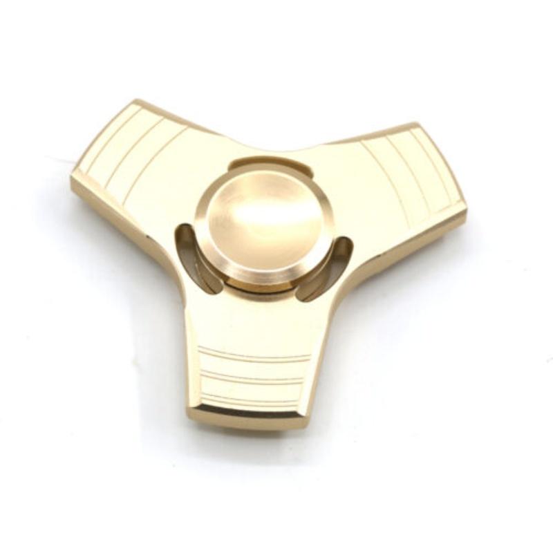 

Tri Spinner Fidget Spinner Aluminum Hand Finger Spinner Focus Toy Xmas Gift Kid Tri-Gold