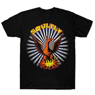 Maglietta Soulfly Fenice Cotone Pesante Nera Taglia Unica Unisex Vtg MM079